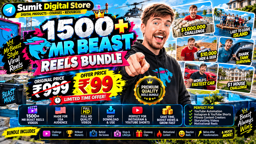1500+ MRBEAST-STYLE REELS BUNDLE